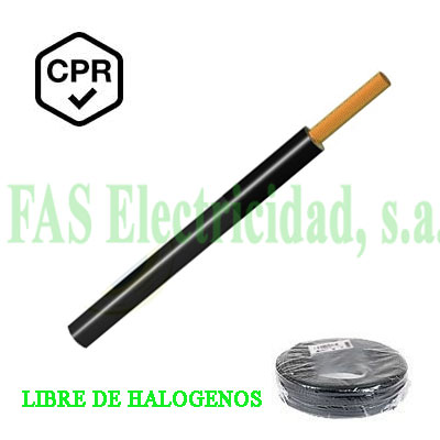 ROLLO 100MT CABLE NEGRO H07Z1-K(AS) CPR 1X 2,5 mm2